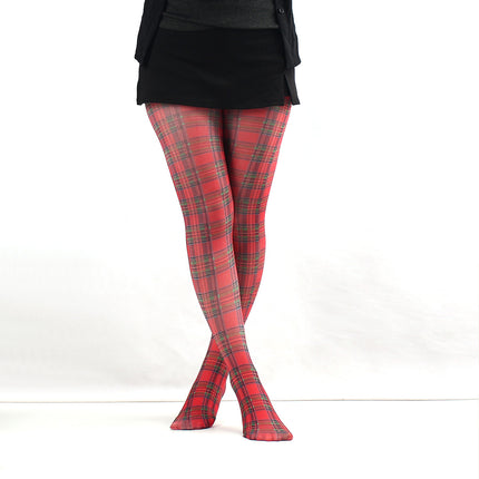 Cross-Border Spring and Autumn Thin Pantyhose Women's Stockings Red Lip Plaid Star Print Pantyhose Leggings Summary Wholesale