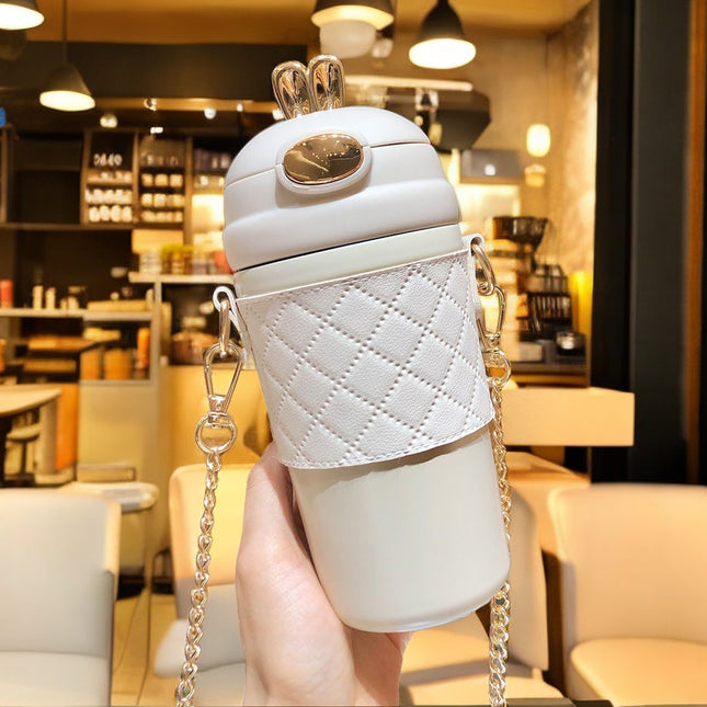 Goddess high-looking Chanel style fashion thermos cup cute new popular portable office coffee shop water Cup