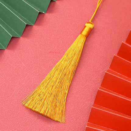 13cm Closed Tassel Fan Accessories Chinese Style Fan Pendant Bookmark Clothing Hanging Spike Accessories Jewelry Decoration Tassel