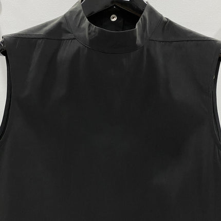 SUBHUMAN Men's Collar Buckle Clear Color All-match European and American Fashionable Dark Men's Vest TEE