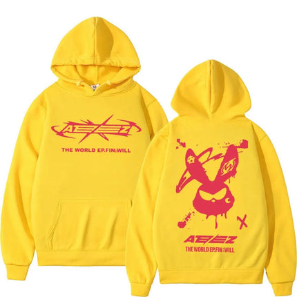 Ateez the World Ep Fin Will Album Tour Print Hoodie Men Wome