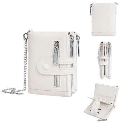 Baellerry New Cross-Border Women's Wallet Double Zipper Fashion 70% off Short Multi-Card Slot Wallet Card Holder for Women