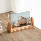 U-shaped beech wood a4 horizontal style (21*30cm) / The bottom seat width of the photo frame is 45mm, and the other three sides are 9mm wider
