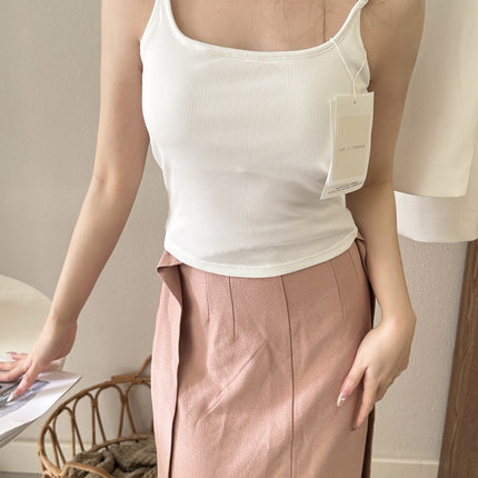 Dream Weaver # Minimalist Style Sweetheart Twist Summer Gentle Small Camisole Bra Basic Versatile Wireless Outerwear Beautiful Back