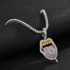 Silver Toner Tongue Single Pendant