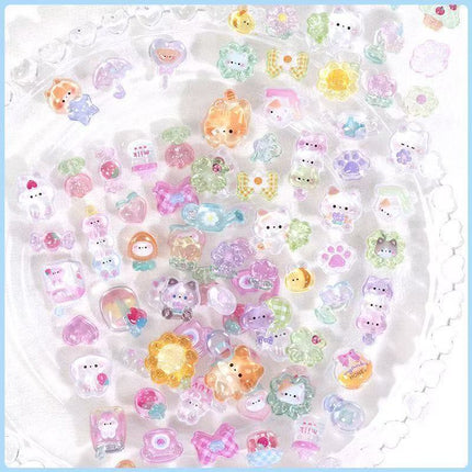 High-Quality Second-Generation Cartoon 3D Relief Hollow Stickers Cute Reward 3D Stickers Wholesale