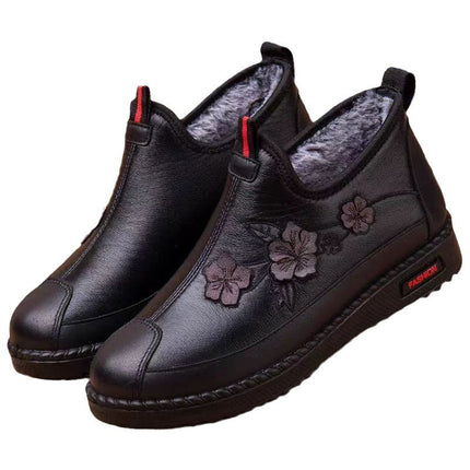 Mom's Shoes, Winter Fleece-Lined Shoes, Women's Cotton Shoes, Non-Slip and Warm, Elderly Women's Shoes, Winter Fleece-Lined, Non-Slip