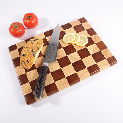 Wholesale antibacterial mildew-proof anti-skid rubber wood solid wood splicing checkerboard cutting board solid wood chopping board cutting board