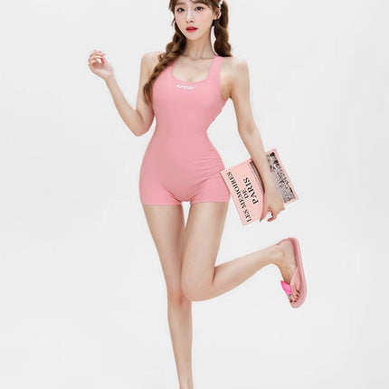Swimsuit Women's Professional Swimming Pool Special Racing 2025 New Large Size Fat Girl One-Piece Boxer Briefs Swimsuit