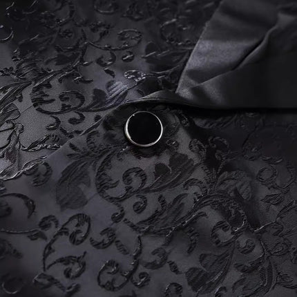 Men's Jacquard Casual Suit suit New Business Two-piece Suit MC Host Evening Dress