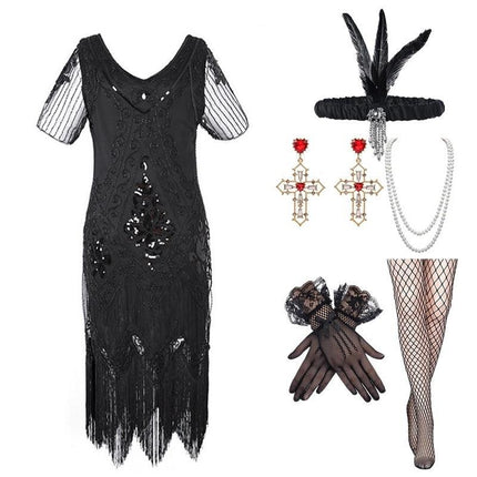 Amazon's New Product 1920S Gatsby Suit Tassel Dress Party Annual Meeting Banquet Party Long Skirt Export