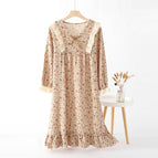 Crepe Long-Sleeve Dress / M