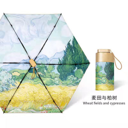 Retro Mini Flap Pocket Pants Sunshade, Sun Protection and Uv Protection Umbrella for Women, Compact and Portable Sun Umbrella, Lady Bag with Customized Logo
