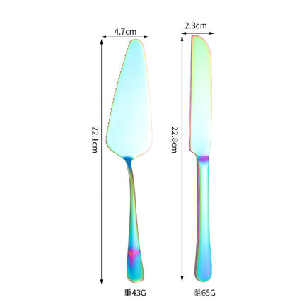 Cross-border Stainless Steel Cake Knife Shovel suit Kitchen Pizza Cutter Creative Baking Household Cream Shovel Knife Gift Box