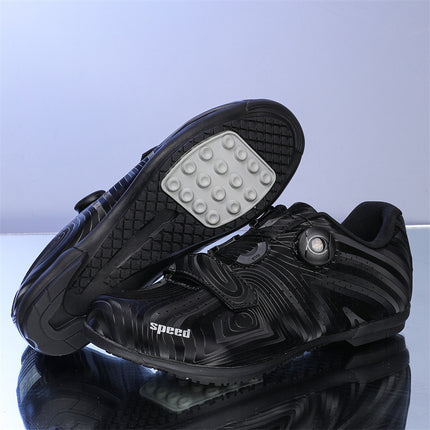 New Cross-Border Random Pattern Cycling Road Shoes for Men and Women, Mountain Bike Lock Shoes, Outdoor Power-Assisted Bicycle Shoes