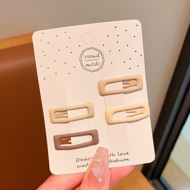 Milky Coffee Color Star Hairpin Baby Broken Hair Bb Clip Does Not Hurt Hair Little Girl Bangs Clip 2023 New Kidsren's Hairpin