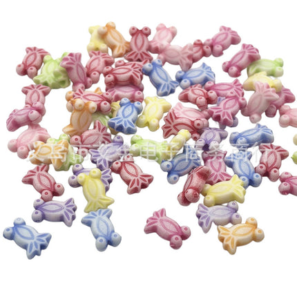 Plastic Washed Marine Series Shell Starfish Small Fish Kids Toy Beaded Bracelet Necklace Beaded Accessories Wholesale