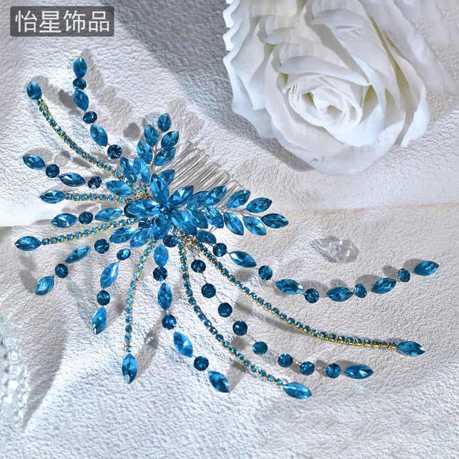 Yixing Retro Hair Band Luxury Rhinestone Fashion Flower Hair Comb Gorgeous Super Flash Banquet Ball Hair Accessories A269