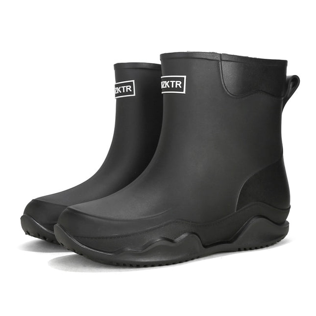 Cross-border German sports rain shoes men's short tube waterproof shoes non-slip low-top rain boots kitchen rubber shoes fishing shoes fashion