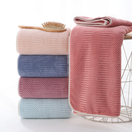 Thickened Auspicious Coral Velvet Large Bath Towel Household Adult Bath Wrap Absorbent Quick-Drying Beach Towel Manufacturer Wholesale