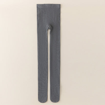 Gray Pantyhose for Women, Spring and Autumn, Gray Series, Fine Stripes, Autumn and Winter Compression Leggings, Butt-Lifting, Can Be Worn Outside, Thickened