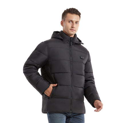 Autumn and Winter New Cold-Proof Smart Heating Cotton Coat for Men and Women, Constant Temperature Warm Hooded Fashion Trendy Jacket