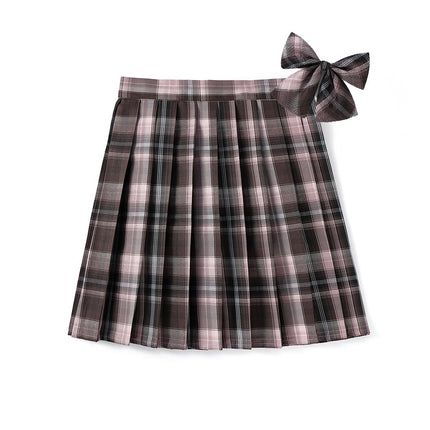 Underwear Safety Lining Anti-Exposure Plaid Pleated Skirt Short Skirt High Waist Skirt School Uniform Class Uniform Garden Uniform Uniform Work Clothes