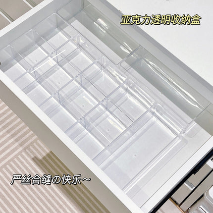 Drawer Storage Divider Built-In Storage Box Compartment Organizer Desktop Coffee Capsule Tea Bag Acrylic Small Box