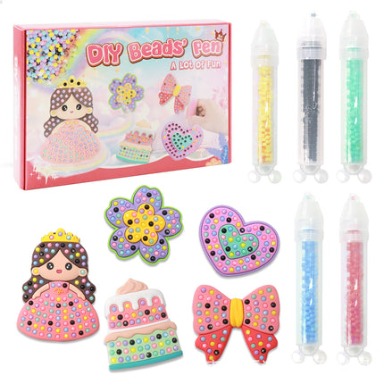 Cross-border New TikTok Same Style DIY Children's Dot Ball Pen Sticker Animal Cartoon Princess Bends Pen Girl
