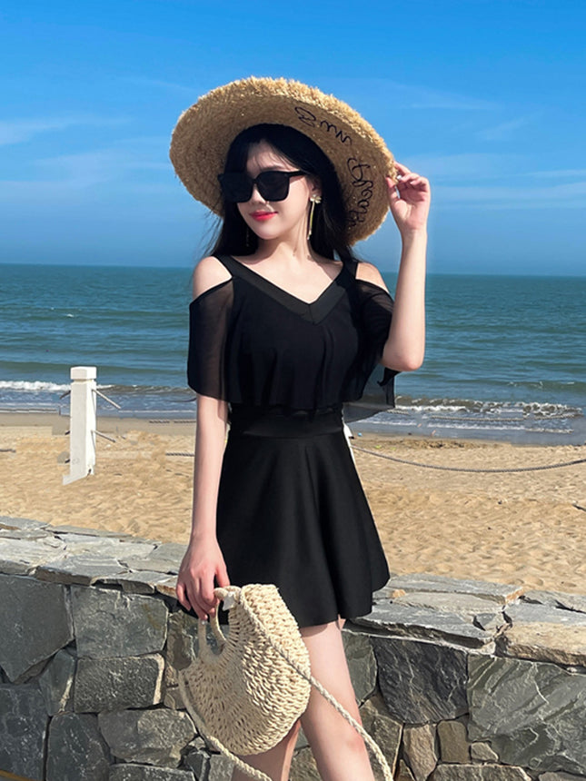 plus size Swimsuit Women's Conservative Split Cross-border New Hot Style Chubby Girl's Belly Covering Slimming Hot Spring Swimsuit