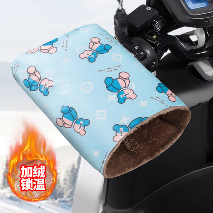 Electric Motorcycle Gloves, Winter Waterproof and Warm Handlebar Covers, Battery Car Tram Covers, Cycling Anti-Slip Cycling Covers