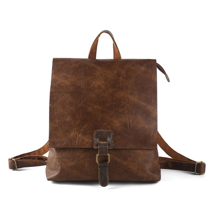 European and American Retro Cowhide Backpack Cross-border Outdoor Large Capacity Backpack Work Commuter Shoulder Bag Multifunctional Women's Bag