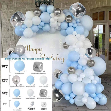 Cross-Border Amazon Balloon Chain Set Pink Opening Balloon Arch Garland Birthday Wedding Party Decoration