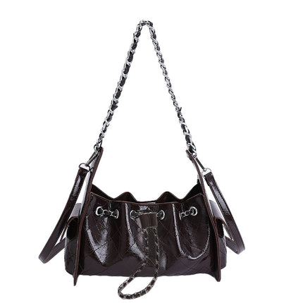Light Luxury Trendy Chain Crossbody Bag Korean Commuter Bags Handbag Quilted Embroidery Thread Shoulder Shopping Fashion Women's Bag