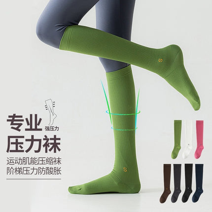 Compression socks sports compression calf socks professional rope skipping running women's socks summer fitness stockings non-slip yoga socks