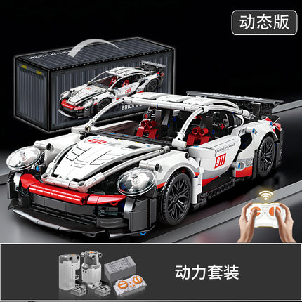Compatible with Lego Black Gold V12 Cyberpunk Rambo Remote Control Building Blocks Sports Car Racing Children's Toys Cross-Border Wholesale
