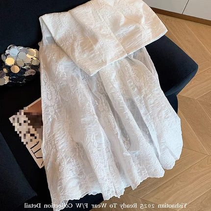 Fashion temperament high board women's clothing! Lace Hollow Skirt Women's Summer New Gentle Fishtail Hip Long Skirt