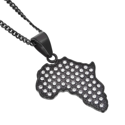 European and American Hip-Hop Stainless Steel Pendant Necklace Punk Rock Style Real Gold Electroplating Simple Versatile Pendant Necklace Wholesale