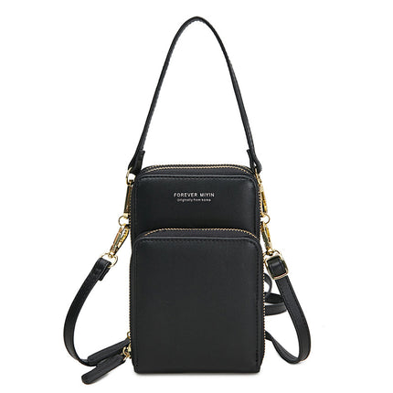 Photo Printed Leather Mobile Phone Bag Women's Crossbody Wallet 2024 New Korean Style Fashion Large Capacity Multi-Functional Mini Bag