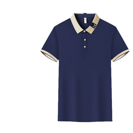 Ice Silk Short-Sleeved T-Shirt Work Clothes Logo Waiter Catering Polo Shirt Supermarket Barbecue Hot Pot Restaurant Work Clothes