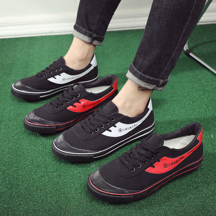 Canvas Football Shoes Spring and Summer Low-top Rubber Sole Canvas Shoes Training Shoes Student Non-slip Sports Men's and Women's Sneakers Single-layer Shoes