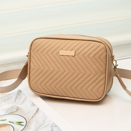 High-end ladies bag 2024 new foreign trade camera bag messenger bag wave embroidery shoulder bag wholesale bags