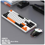 Viper K870 game keyboard and mouse suit-bright moon white