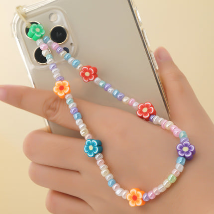 Factory direct supply handmade beaded mobile phone lanyard bluetooth speaker lanyard flashlight fan selfie stick U disk sling