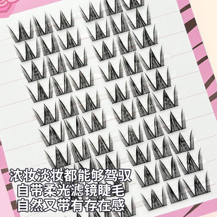 Pure Desire Cat Ear Eyelash Book False Eyelash Female Natural Simulation Wildcat Elf Lazy Trilogy Eyelash
