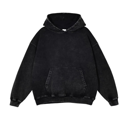 Cross-border American Retro Batik Washed Hooded Sweatshirt New High Street Tide Brand Loose Men's and Women's Tops to Figure Production
