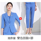 Two-piece set cyan suit + pants / S