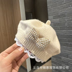Bow beret-beige / 3-48 months