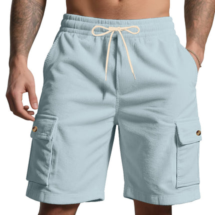 Cross-border Amazon American Outdoor Summer Men's Heavy Loose Casual Sports Corduroy Tooling Shorts