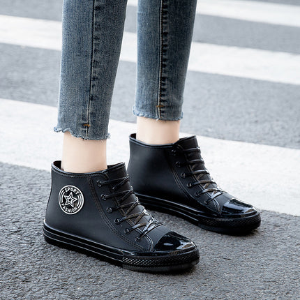 2026 Korean Short-Tube Women's Waterproof Non-Slip Boots, Water Shoes for Car Washing, Outdoor Use, Student Rubber Shoes, Export Rain Shoes